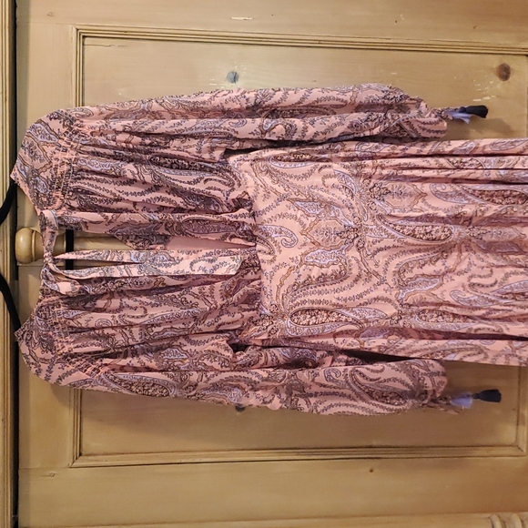 *NEW* Free People Mirage maxi dress Peach Combo - Picture 4 of 9